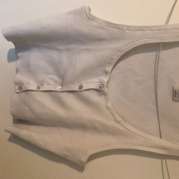 Wilfred Aritzia Crop button up tank top - Picture 2 of 3